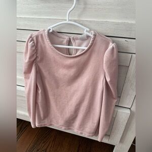 Gap Baby Blush Pink Velour Long sleeve Top Size 4 Years
